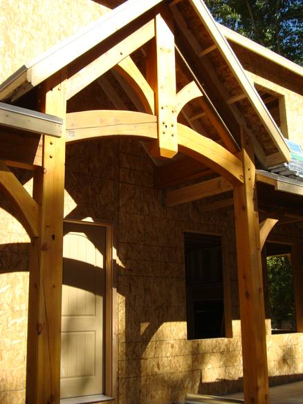 Timber framed entry / Rescued Fir posts, TWII timbers