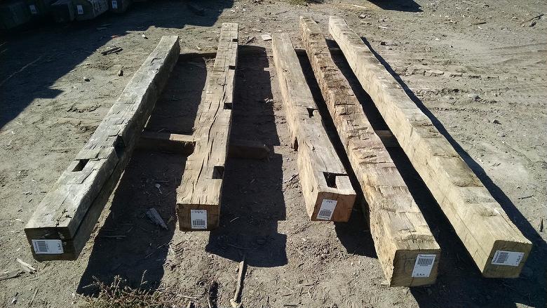 8x8 Hand-Hewn Timbers