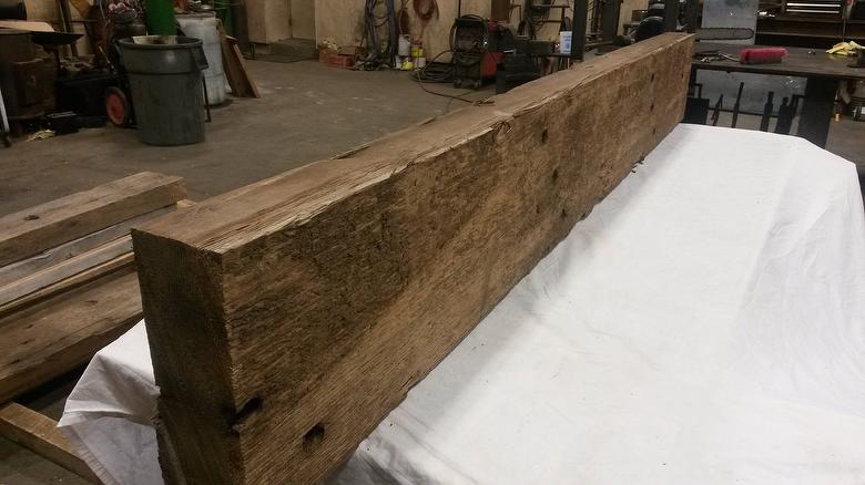 Weathered Unfinished Mantel from Dry Dock