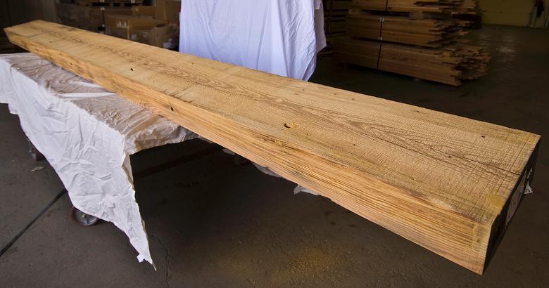 Antique Pine Resawn Mantel, Unfinished