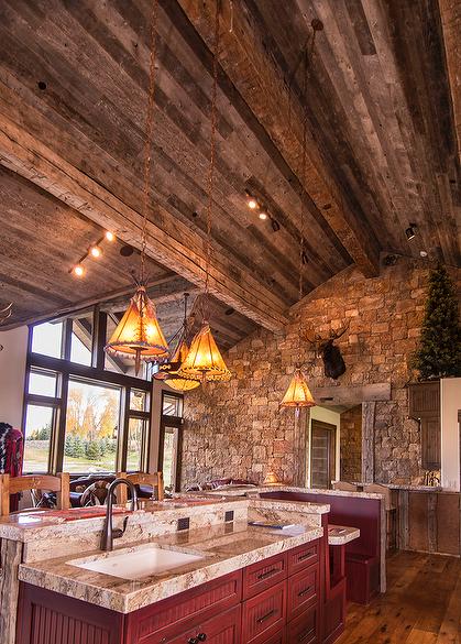 Interior: Hewn Timbers and Antique Gray Barnwood