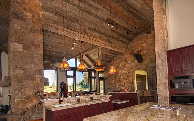 Interior: Hewn Timbers and Antique Gray Barnwood