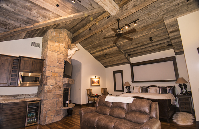 Interior: Hewn Timbers and Antique Gray Barnwood