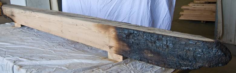 Softwood Charred Mantel