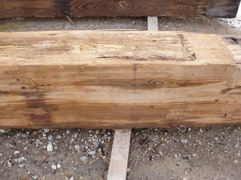 12x18 Weathered Timbers - Roughsawn / Pressure Washed starting to dry