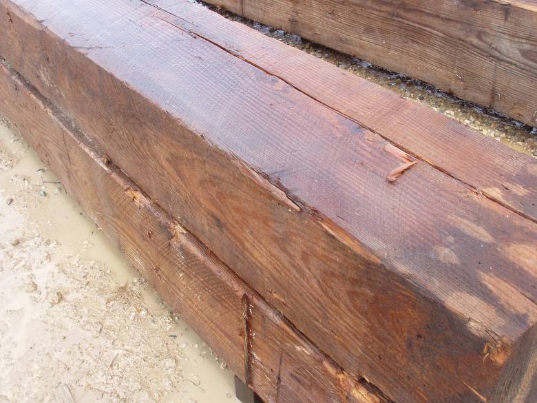 12x18 Weathered Timbers - Roughsawn / Pressure Washed - wet
