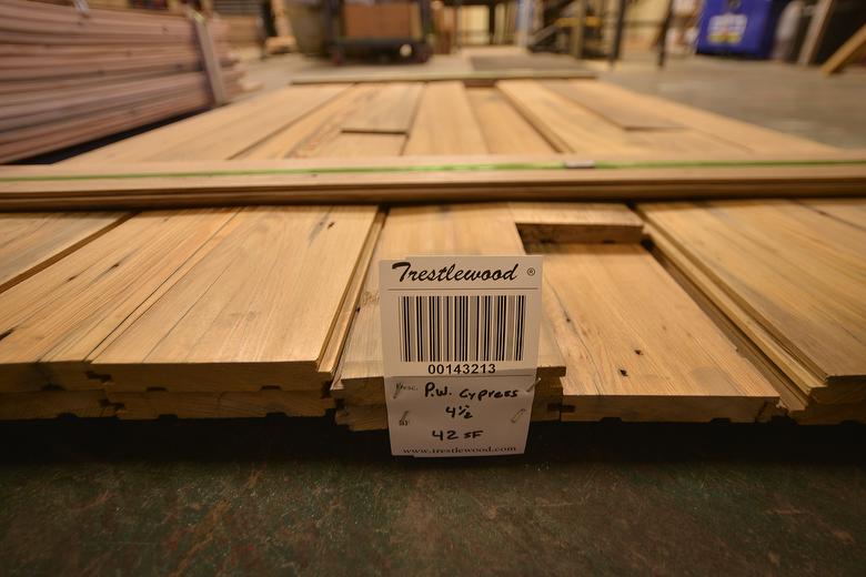 bc# 143213 - .75" x 4.5" Cypress Picklewood T&G Flooring - 42.00 sf