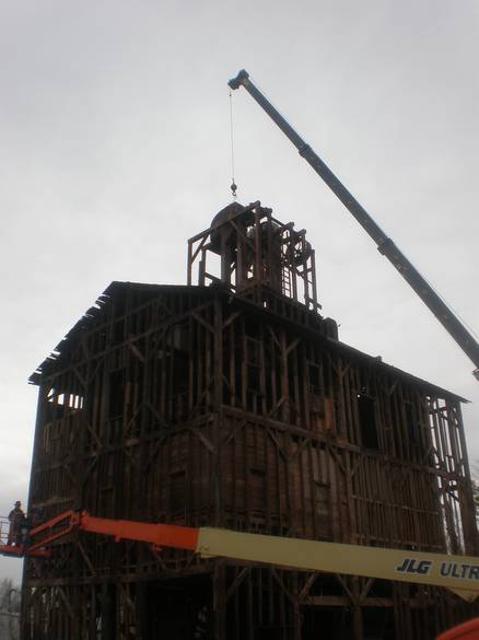 Exterior of Grain Elevator after Removal of Siding