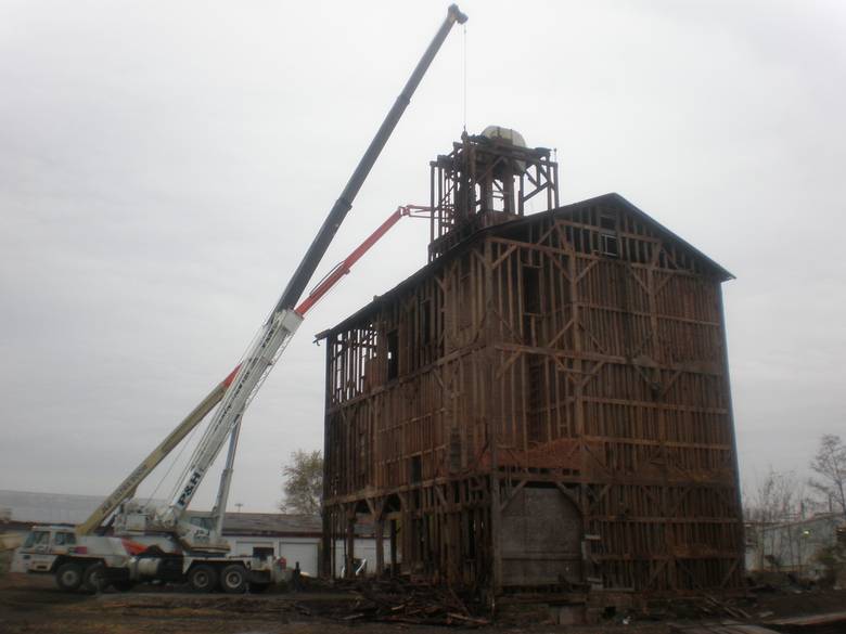 Exterior of Grain Elevator after Removal of Siding