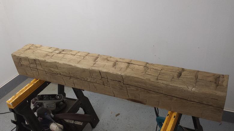 Brush sanded on the Hand-Hewn sides