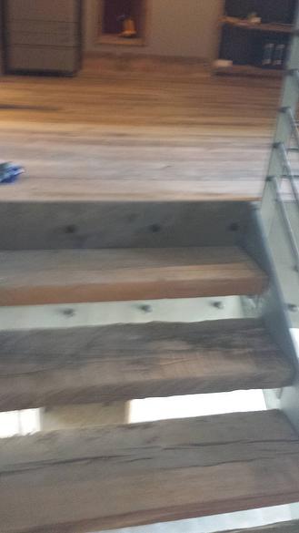 Stair treads built from Ruby hardwood timbers