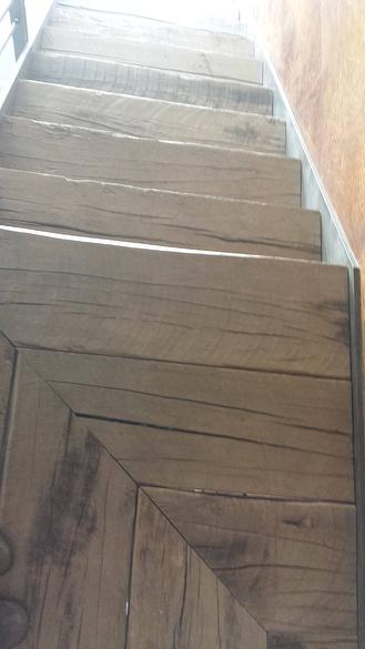 Stair treads built from Ruby hardwood timbers