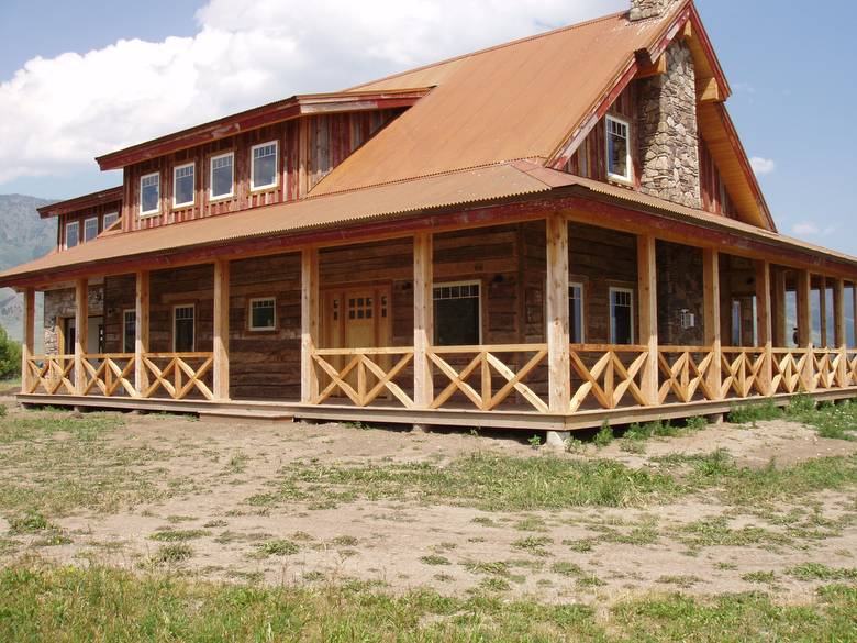 Red Painted Barnwood as Exterior Siding