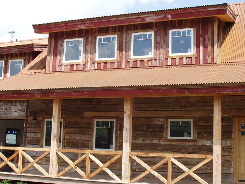 Red Painted Barnwood as Exterior Siding