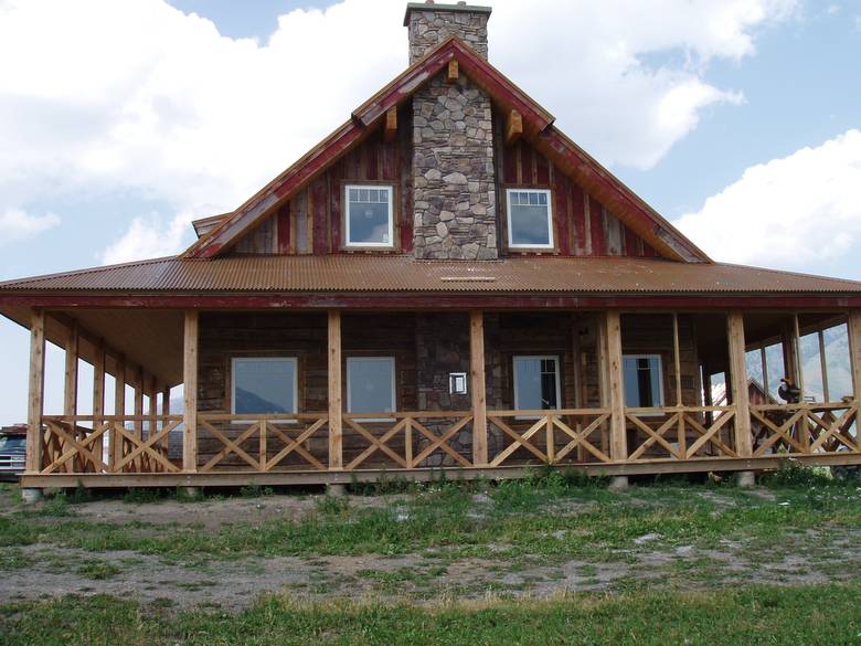 Red Painted Barnwood as Exterior Siding