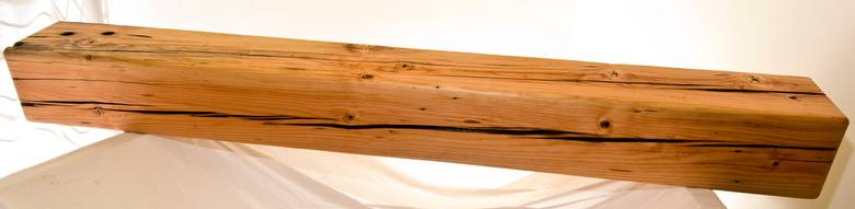 9"x9" x 84" Douglas Fir Finished Mantel / This mantel has been resawn, sanded and oiled