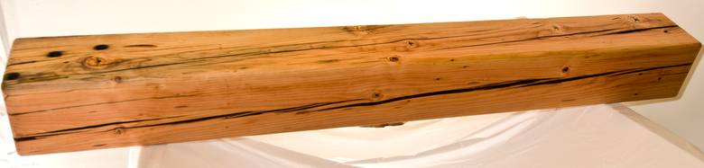 9"x9" x 84" Douglas Fir Finished Mantel / This mantel has been resawn, sanded and oiled