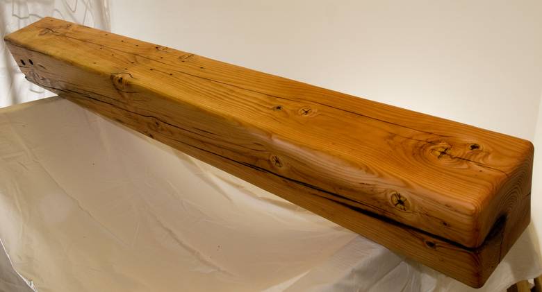 9"x9" x 84" Douglas Fir Finished Mantel / This mantel has been resawn, sanded and oiled