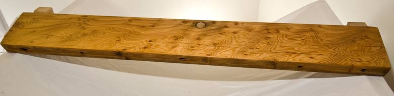 2 3/8"x8 1/4" x 62 3/4" Cypress Finished Mantel