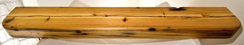 5"x13 1/2" x 85" Heart Pine Finished Mantel