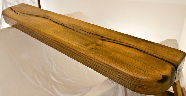 5" x 12 1/2" x 76" Oak Finished Mantel