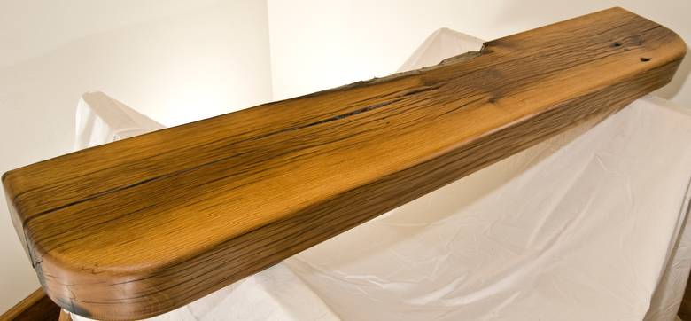 5" x 12 1/2" x 76" Oak Finished Mantel