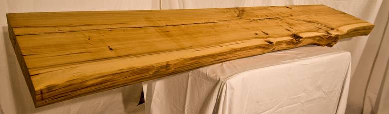 Hardwood Mantel (with wane edge) / Hardwood Mantel (3 3/4" x app 18" x 94")
