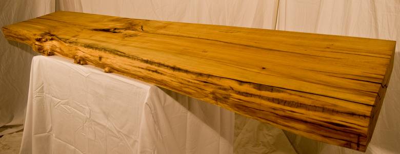 Hardwood Mantel (Live Edge) / Hardwood Mantel (3 3/4" x app 18" x 94")