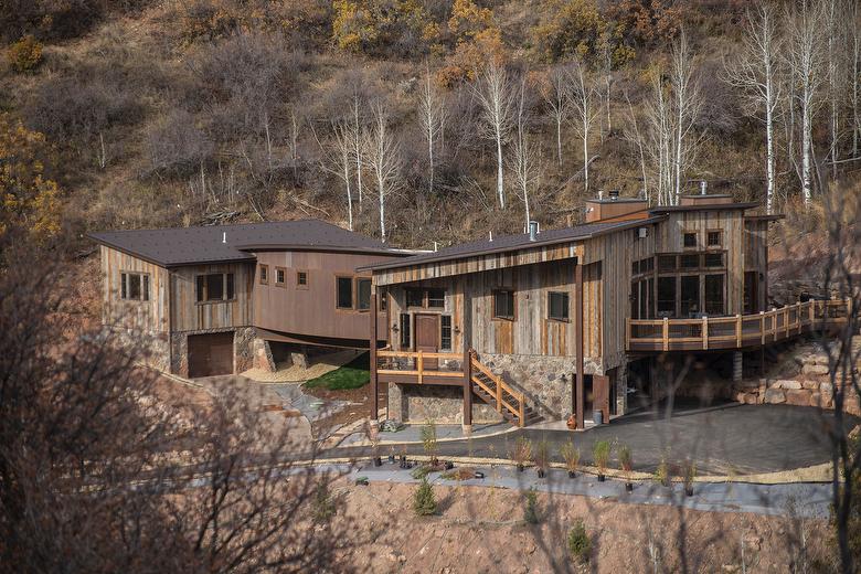 NatureAged Barnwood siding. Mixed Grays and Browns.