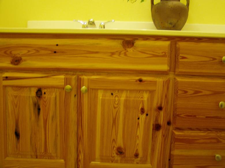 Heart pine cabinets