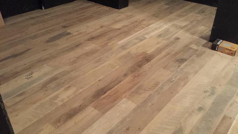 Trailblazer Skip-Planed flooring - no sealer or finish applied