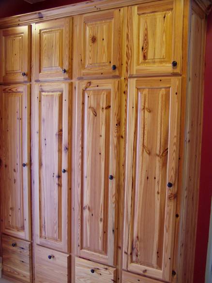 Heart pine cabinets