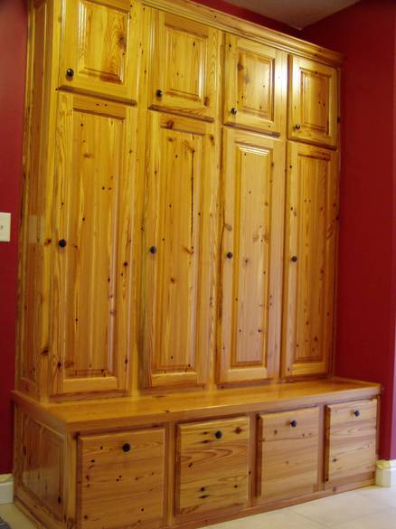 Heart pine cabinets