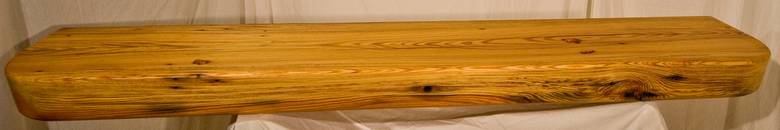 Heart Pine Finished Mantel--Routered Edge