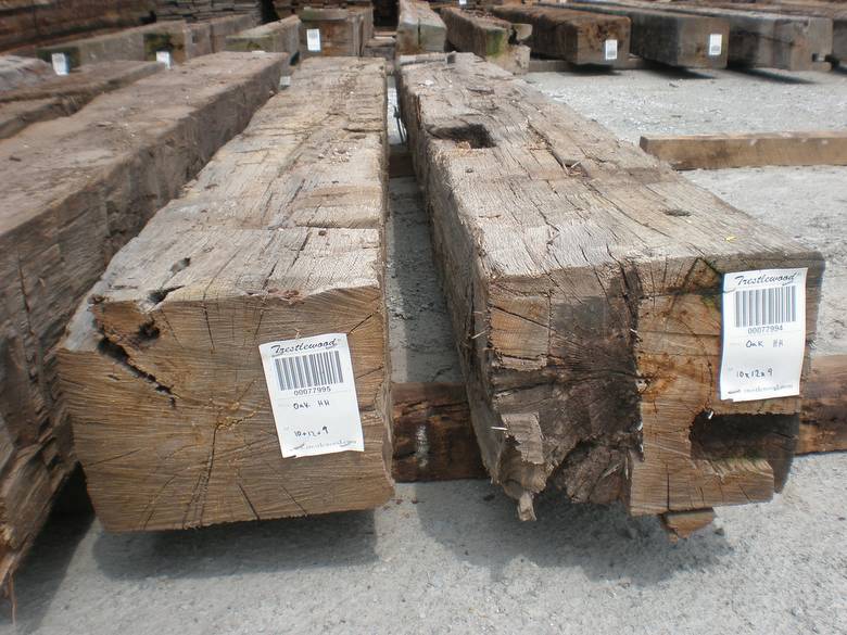 Hand Hewn Oak Timbers