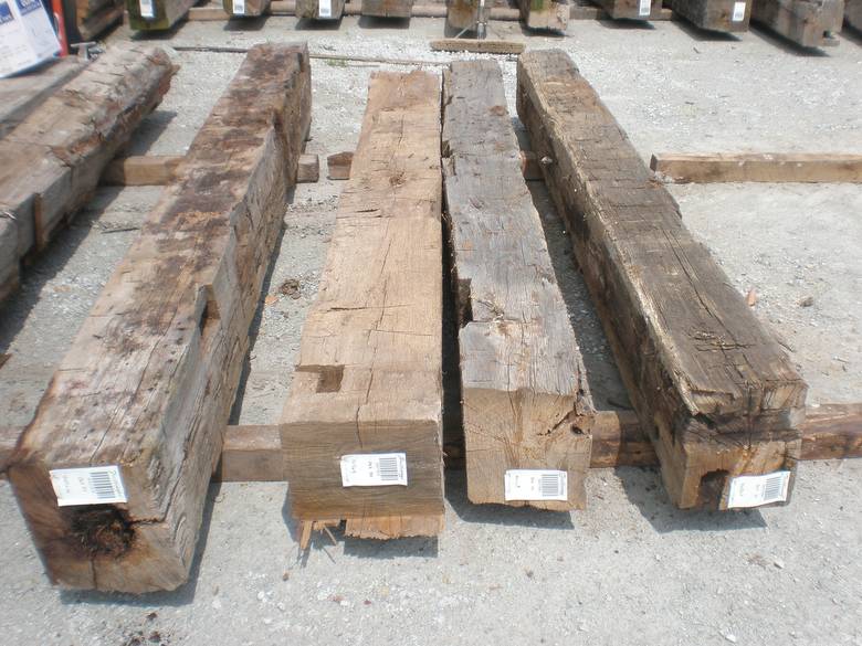 Hand Hewn Oak Timbers