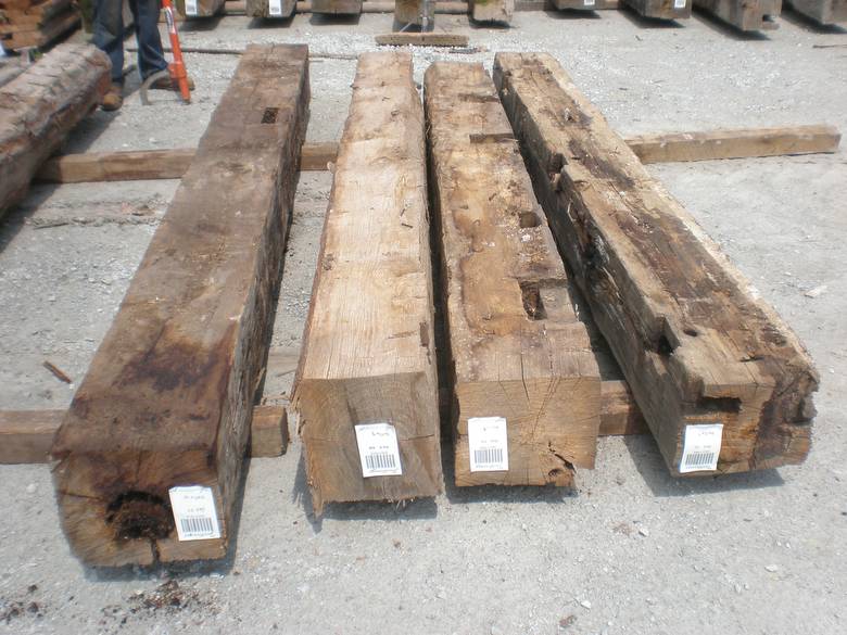 Hand Hewn Oak Timbers