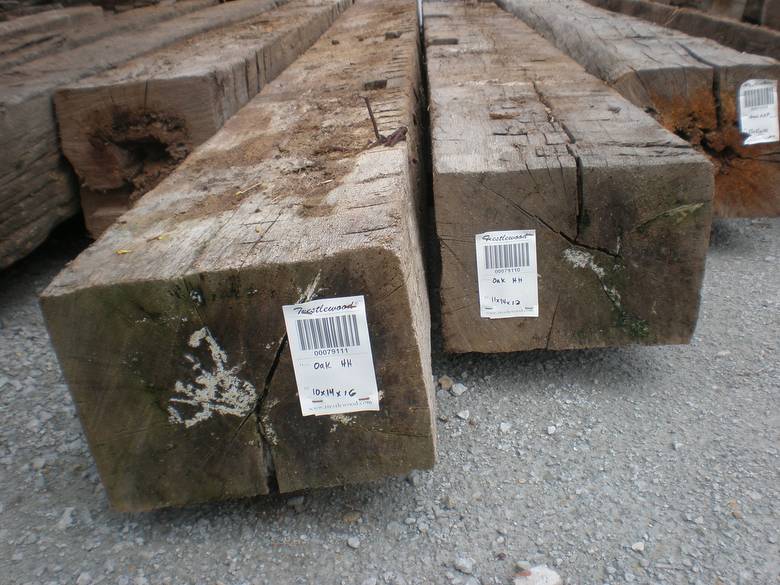 Hand Hewn Oak Timbers