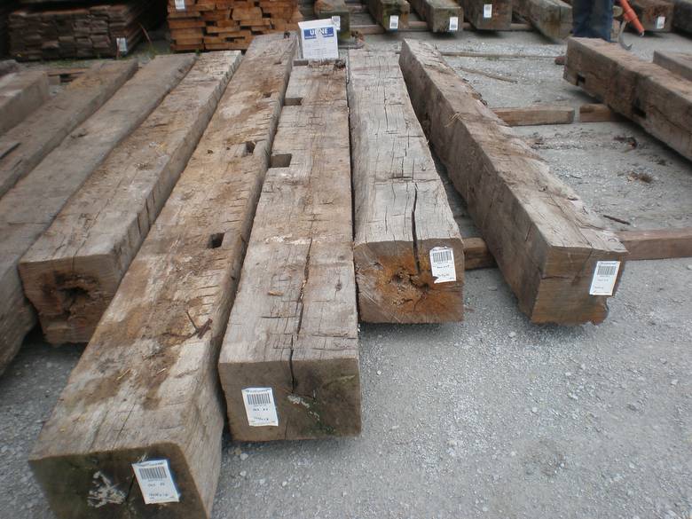 Hand Hewn Oak Timbers