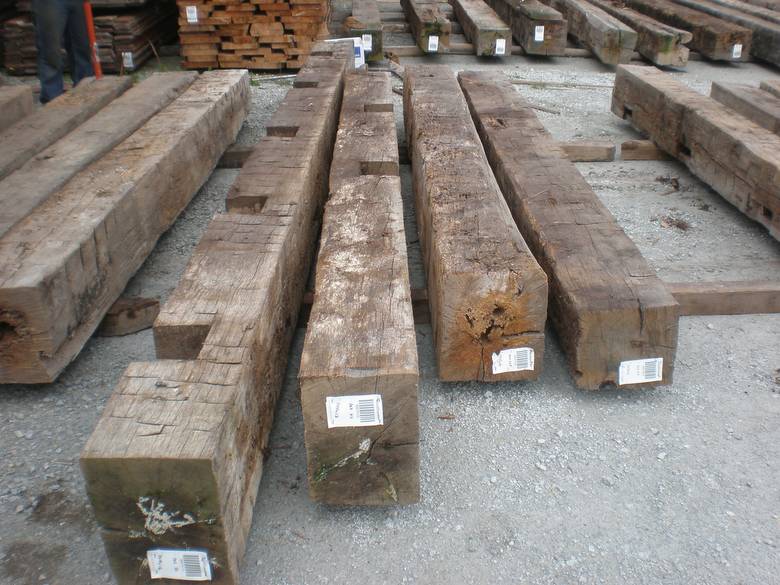 Hand Hewn Oak Timbers