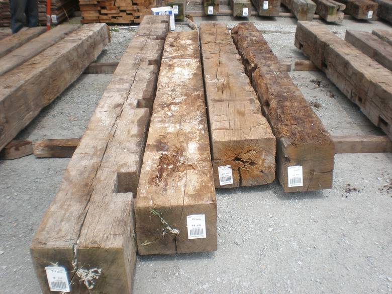 Hand Hewn Oak Timbers