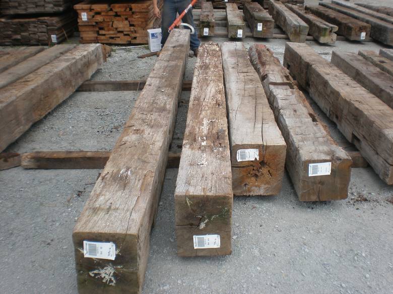 Hand Hewn Oak Timbers