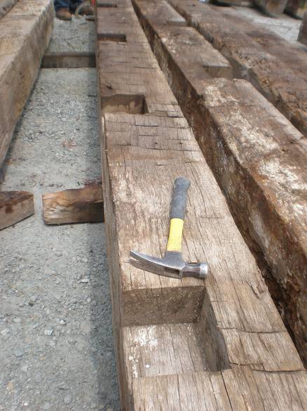 Hand Hewn Oak Timbers