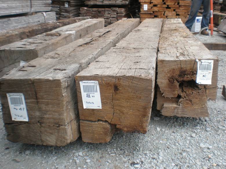 Hand Hewn Oak Timbers