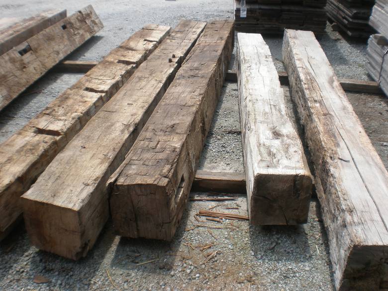 Hand Hewn Oak Timbers