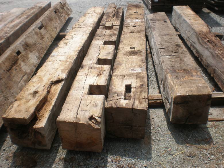 Hand Hewn Oak Timbers