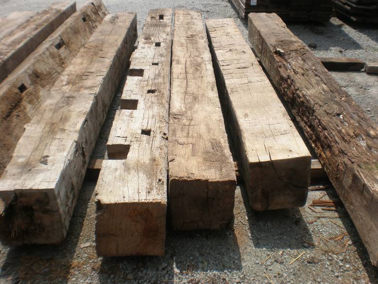 Hand Hewn Oak Timbers