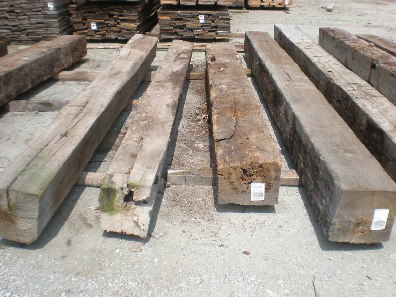 Hand Hewn Oak Timbers