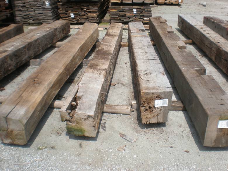 Hand Hewn Oak Timbers