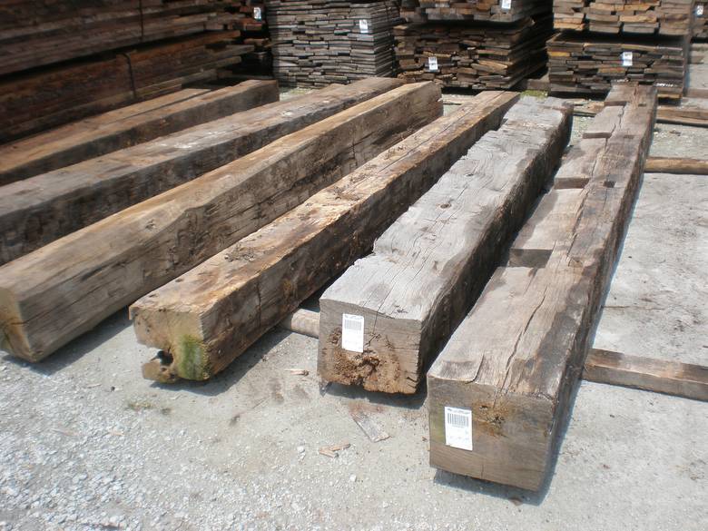 Hand Hewn Oak Timbers